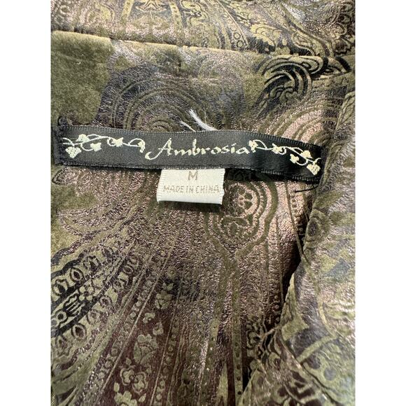 Chic Olive Patterned Women's Blazer - Picture 2 of 13